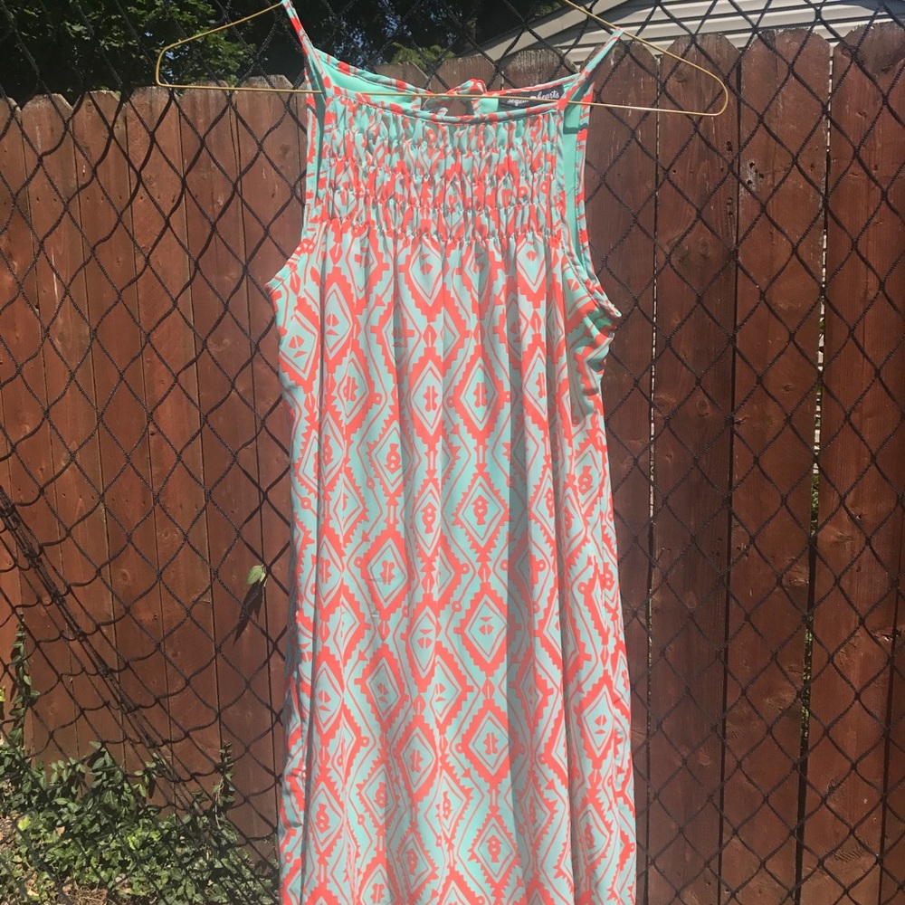 BOUTIQUE orange and mint green dress size xs